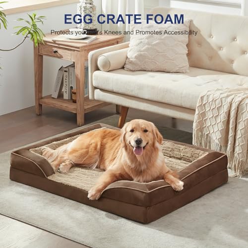 FURTIME Orthopedic Bed for Large Dogs, XL Washable Dog Beds Large Sized Dog, Comfy Supportive Foam Pet Couch Bed with Removable Washable Cover, Waterproof Extra Large Sofa Bed Foam and Nonskid Bottom - Image 6