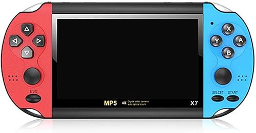 Consola de juegos portátil de mano Máquina de videojuegos retro clásica con pantalla HD de 4.3 pulgadas, miles de juegos clásicos incorporados para