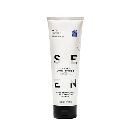 SEEN Deeper Conditioner, Fragrance Free - Non-Comedogenic & Hair Conditioner- Dermatologist-Developed - Safe for Sensitive, Eczema & Acne Prone Skin