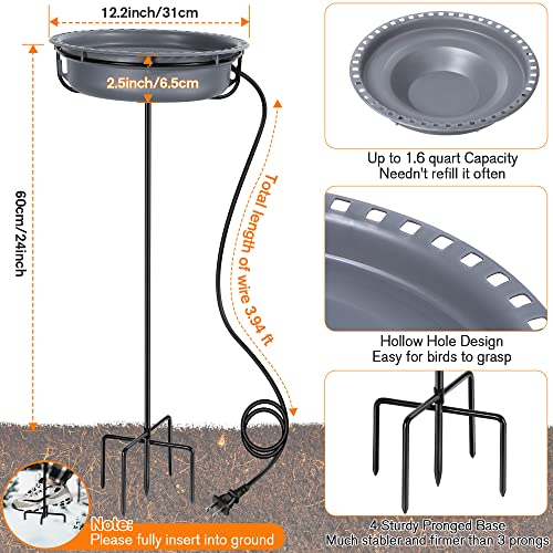 image for Saillong Heated Bird Bath, 75W Birdbath Water Heater with Thermostatic