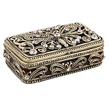 DECORNIJIA Joyero Artesanal de Aleación de Zinc Pequeño Retro con Diseño de Insecto Esmaltado Caja Decorativa para Guardar Joyas y Recuerdos Organizador Vintage Adecuado para Bodas y Uso