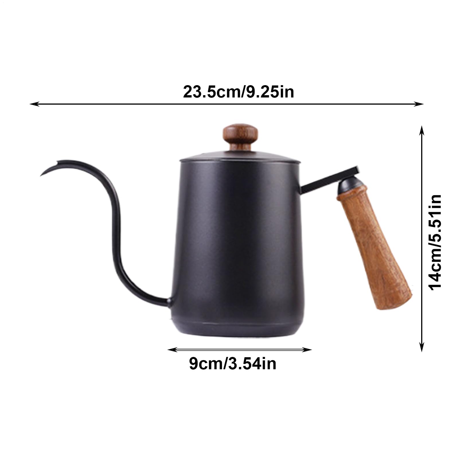 Bollitore a collo d'oca Beccuccio lungo e stretto per gocciolamento, 600ml