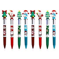 AMSNINK 8 Stück Kugelschreiber Weihnachten, Weihnachtsgeschenke Kleinigkeiten, Kleine Weihnachtsgeschenke Für Kinder,Studenten,Lehrer,Büroangestellte,Tägliches Schreiben, Grußkartengestaltung
