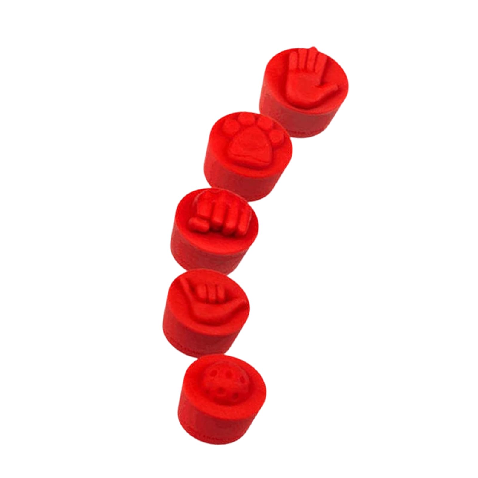 Cazstyk Red Paddle Sport Accessories 5 Piece Silicone End Stoppers, Soft Handle Caps For Team Practice And Sha Gear Set Replacement Grip Accessory Training Gear