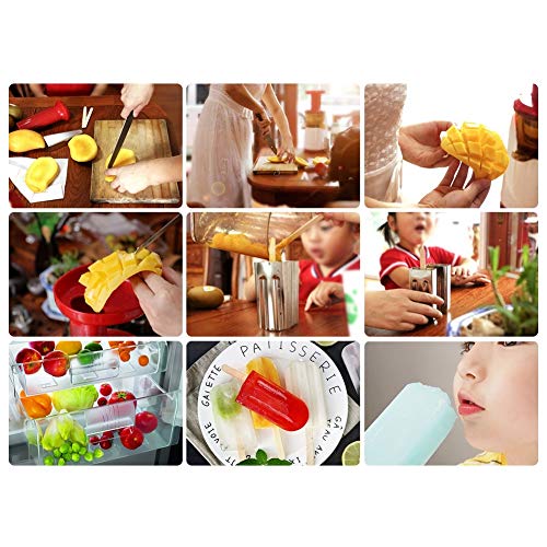 VIFERR Edelstahl Eislutscher Formen, 6 Stück Eisform EIS am Stiel Edelstahl Eiscreme Formen Popsicle-Form DIY EIS Pop Maker mit Stockhalter – Bild 6