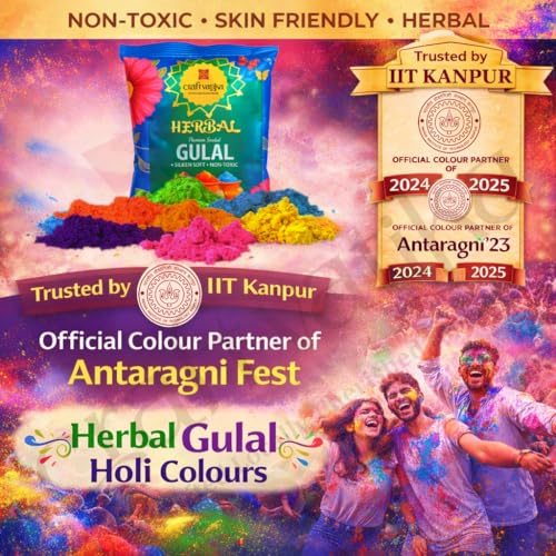 Image of CraftVatika Natural Holi Colour Holi Gulal Colors, Rang Colours | Herbal Safe Holi Rang, Non Toxic Eco Friendly Color Powder (1 Pieces)