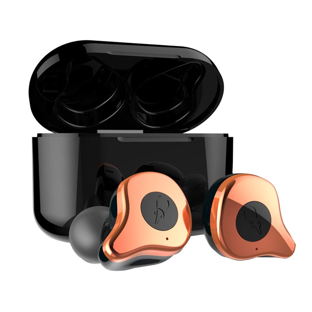 Sabbat E12 5.0 True Wireless Earbuds,Noise Cancelling TWS Stereo in Ear Bluetooth Headphones,Upgraded Wireless Earphones with Built in Mic for Sports Android iOS Phones (Copper)