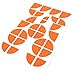Produktbild Finest Folia 4D Carbonfolie Emblem Ecken Aufkleber (K004 Orange)