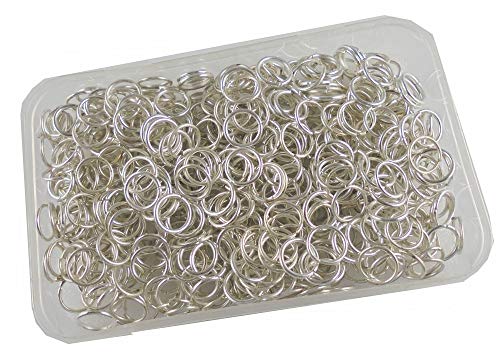 Image of eshoppee 100 gm Silver Color 11 mm Round unsolded unsoldered Open Jump Ring juprings Jewellery Making Material Fitting Kit Art and Craft kit