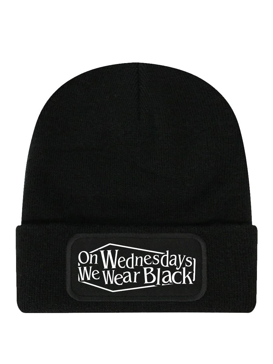 Grindstore Unisex Black On Wednesdays We Wear Beanie