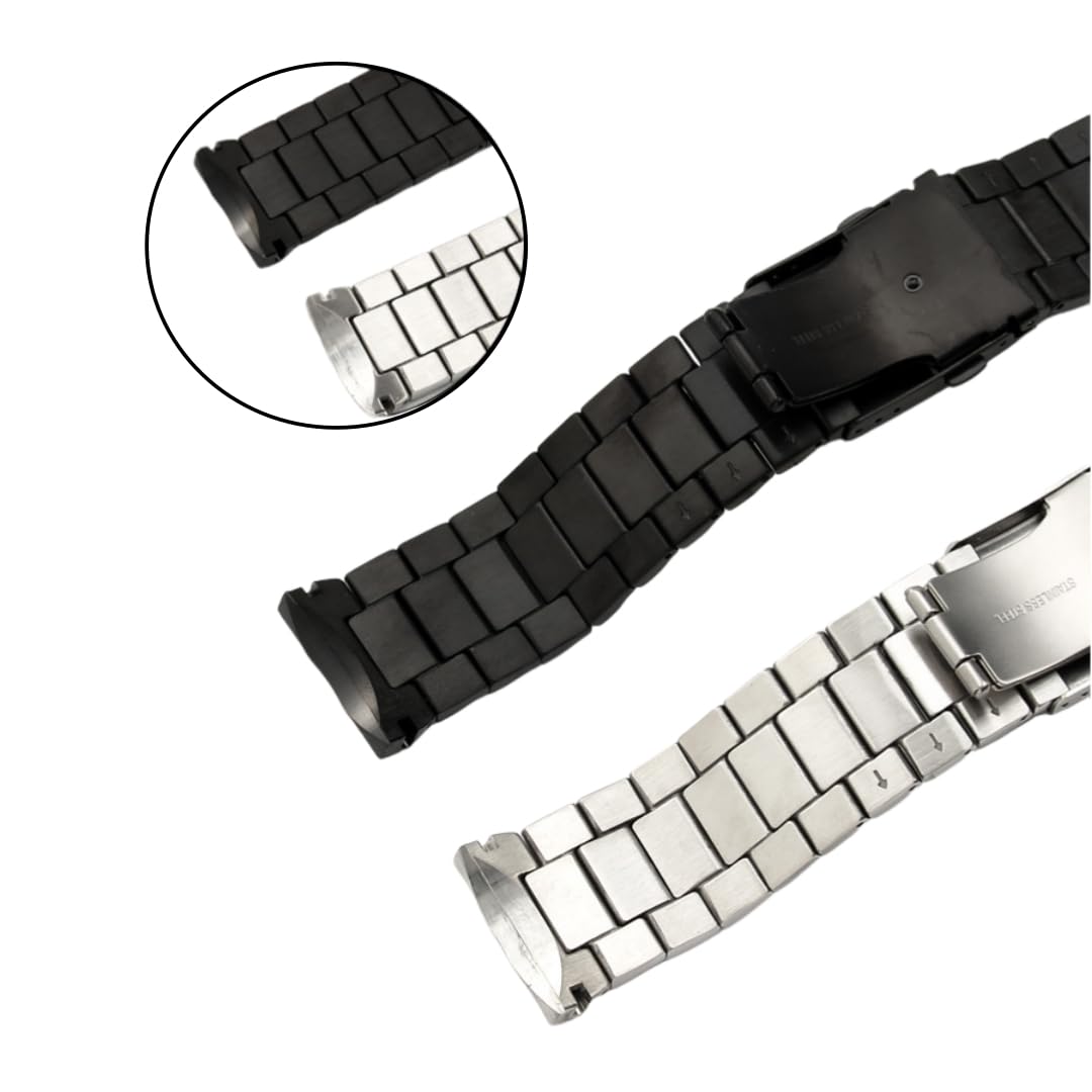 26MM 316L Acero Inoxidable Banda de Reloj, Hombres Metal Reemplazo Pulsera, Extremo Curvo-Negro 26MM para Diesel DZ4318/DZ4323/DZ4283/DZ4309