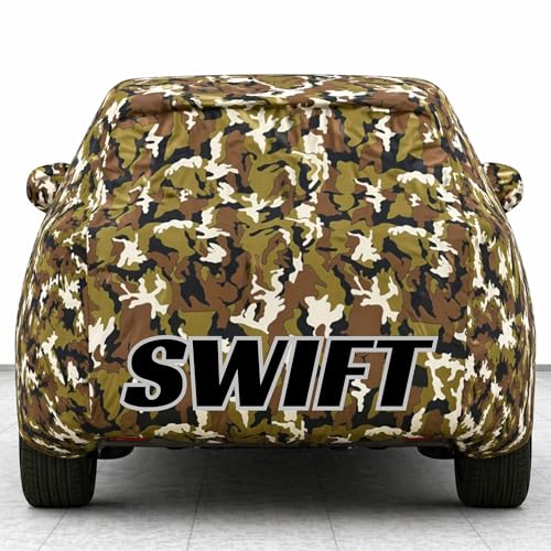 Image of Kings of Cover New Jungle 100% Waterproof Swift Car Cover | Polyester Car Body Cover for Rain & Sun | UV Protection, Dustproof, Scratch Resistant, Windproof, Heat Resistant, Custom Fit
