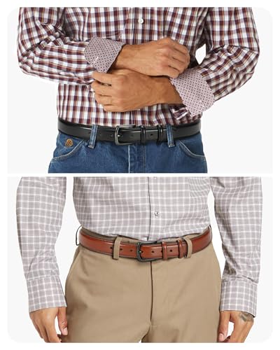 CHAOREN Ledergürtel Herren 2er-Pack, Gürtel Herren Leder Set für Anzug 32mm, Anzuggürtel Perfekt für Lässige Jeans und Business Outfits