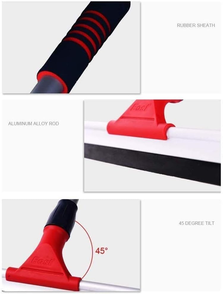 Floor Wiper-Heavy Duty Floor Squeegee Long Handle for Washing and Drying Tile Glass Marble and Wood Surfaces(35cm)