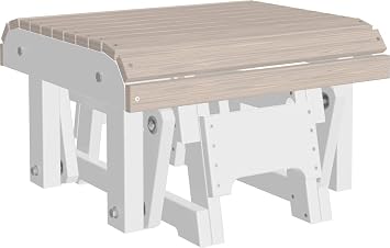 LuxCraft Poly Glider Footrest Ottoman Birch & White