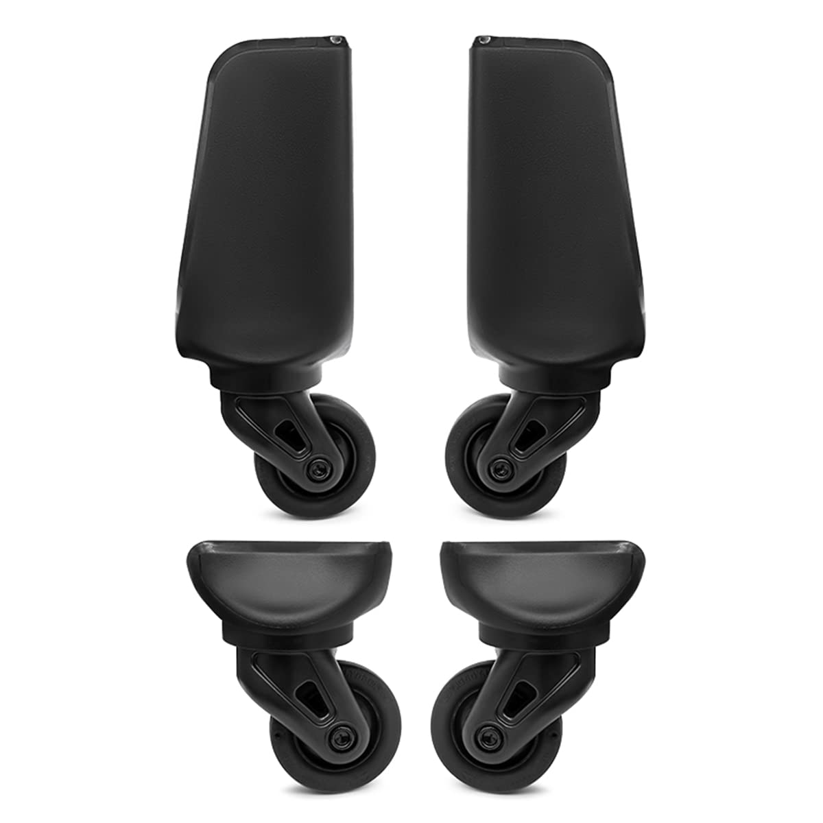 GEBONE Ruote di ricambio per bagagli Ruote di ricambio in plastica per valigie YF-BW062 # Kit di sostituzione di riparazione, Un paio di ruote corte e lunghe, Wheel diameter is about 50 mm, Fai da
