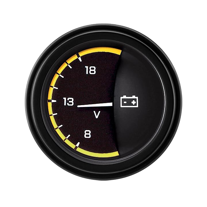 Classic Instruments AX30YBLF Autocross Yellow 2-1/8"" Volt Gauge