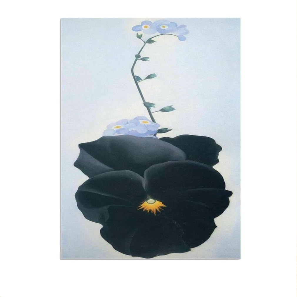 SSLDP LFHLI Georgia O'Keeffe Wall Art Vintage Poster《Pansy》 Canvas Painting Georgia O'Keeffe Prints For Modern Home Decor Wall Picture 50x70cm No Frame
