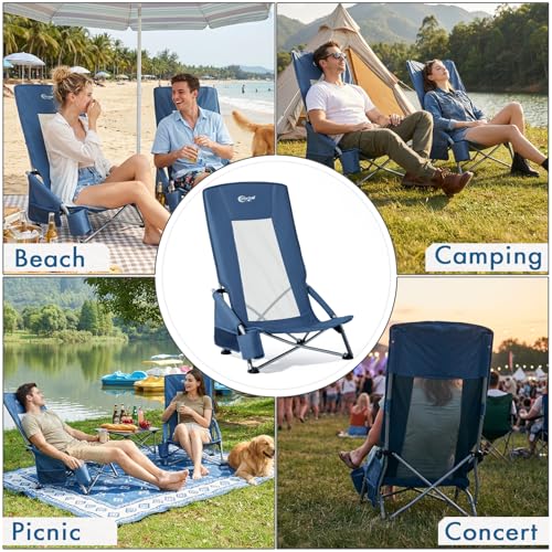 Portal Silla de Playa con Respaldo Alto modelo beach chair Azul miniatura 7