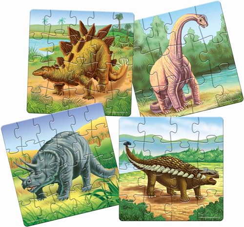 Image of Frank Dinosaurs Animal Kingdom - A Set of 4 Jigsaw Puzzle for Kids Above 4+ Years - Fun & Challenging Brain Booster Games - Educational Puzzle for Focus and Memory - 11602