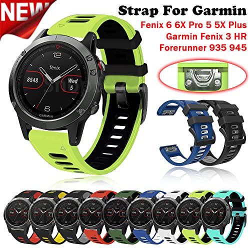Correa de reloj de 22 mm para Garmin Fenix 5 y Forerunner 935 de silicona flexible 2