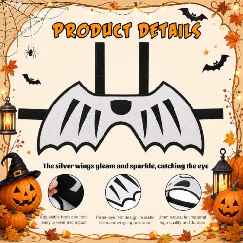 Dog Dragon Wings, Halloween Dragon Costume for Dog Cat, Silver, XL by SilTriangle - Used condition - Image 2