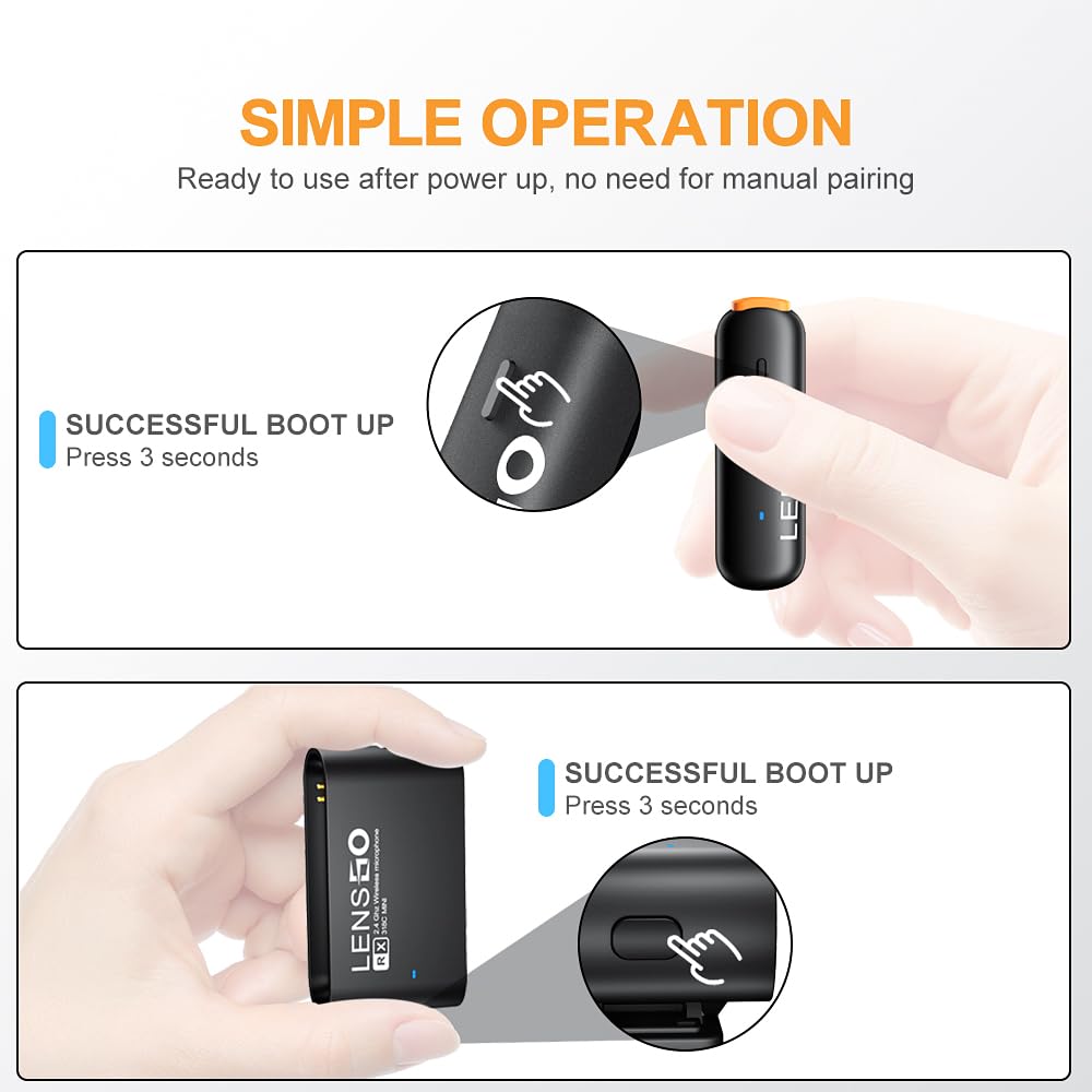 LENSGO 318mini 2.4G Wireless Lavalier Microphone - Image 4