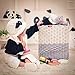 Northern Rey Cotton Rope Basket - XL Handmade basket with Handle – Woven Basket for Kids Toys, Comforter, Blanket, Pillows, Throws, Laundry, Cushion, Hamper, Storage Bins, Chic Grey - 17