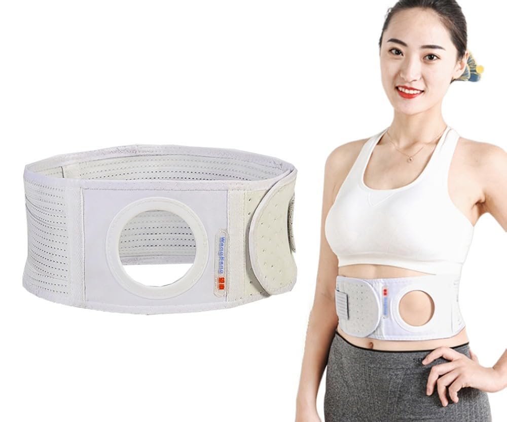 Cintura Per Stomia,Fascia Ernia Parastomale Supporto Addominale Post-Operatorio Cintura Elastica Regolabile Uomo Donna Tasca Incorporata Sacche Colostomia/ileostomia