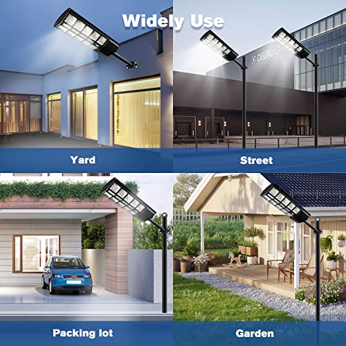 KingHe Luzes de rua solares externas: luzes solares de estacionamento do crepúsculo ao amanhecer com