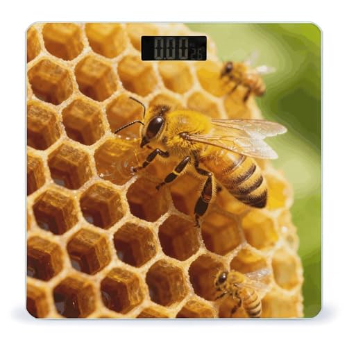 Báscula Digital para Baño Honeycomb Yellow Bee miniatura 1