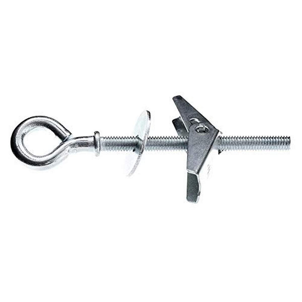Cheville à ressort avec piton Ram 5x60mm pour fixation stable sur paroi maxi 32mm gris