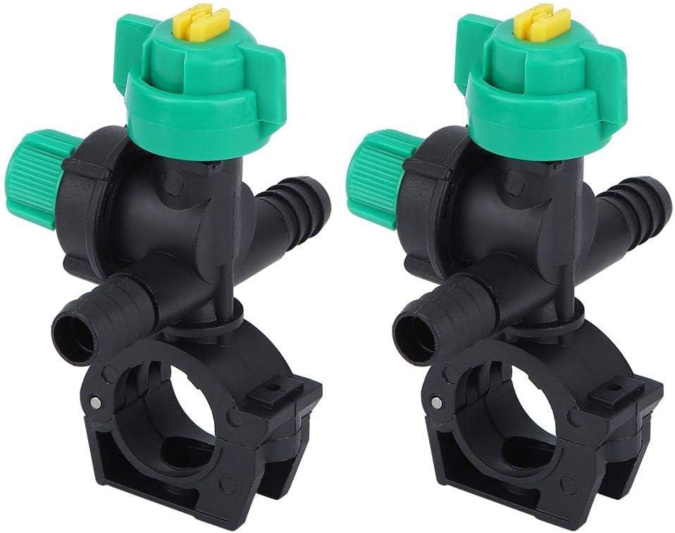 Mumusuki 2Pcs Fan Spray Nozzle Tips with External Thread, Adjustable Fits 25mm Pipe and 13mm Hose for Farm Sprayers, Tractors, Field Equipment