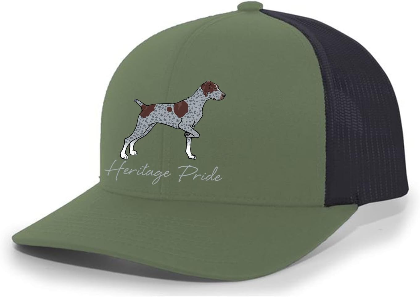 Heritage Pride Canine Collection German Shorthaired Pointer Hunting Dog Mens Embroidered Mesh Back Trucker Hat