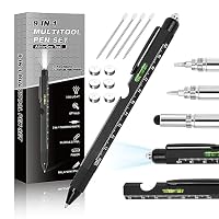 Set Di 3 Penne Multitool 7 In 1 UMEINAC - Gadget Uomo Con Livella, Cacciavite E Stilo, Ricariche Incluse - 5