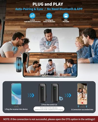 Image of Wireless Lavalier Microphone Clips with Charging Case Micro Tie Podcast Wireless Mic Kit for Teachers Classes Instagram Singing Reels Live Streaming Podcast Vlogging Interview Mobile &Camera