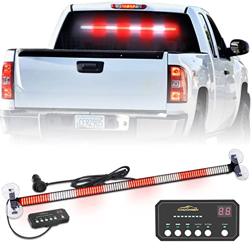 XRIDONSEN 35 inch Traffic Advisor Light Bar Red White Emergency Lights