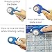 39 Pcs Rotary Cutter Set Blue - Quilting Kit incl. 45mm Fabric Cutter with 5 Extra Blades, A4 Cutting Mat, 2 Craft Knife Set, Quilting Ruler and Sewing Clips, Ideal for Crafting, Sewing, Patchworking