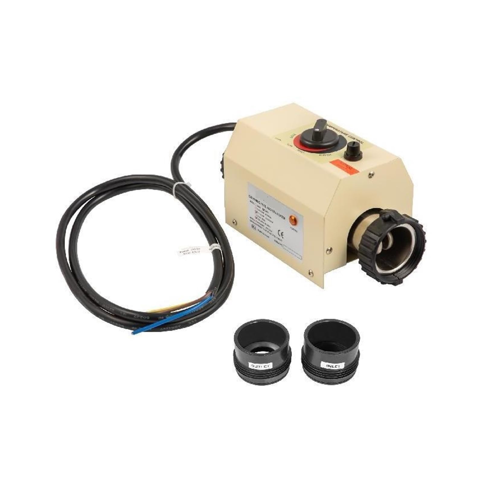 Riscaldatore per Piscina Mini scaldabagno Elettrico 2KW, riscaldatore for Piscina con termostato, Vasca da Bagno Spa for idromassaggio for Massaggi Pompa di Calore per Piscina(48mm)