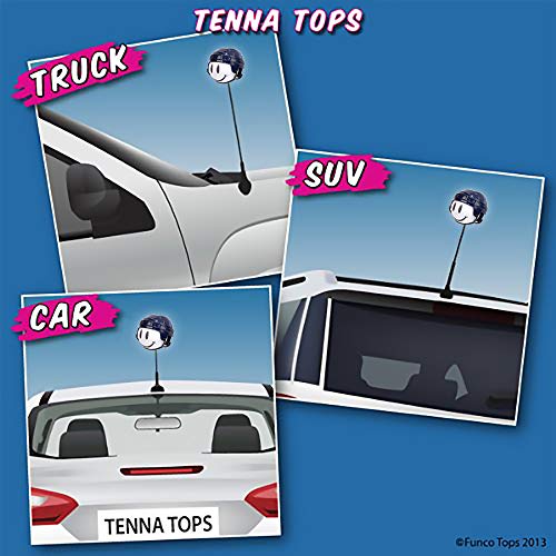 Quantity 3 Pack - Collectible - 2 Blues Team Fan Helmet Head Hockey Car Antenna Toppers/Auto Mirror Dangler/Desktop Spring Bobble Buddy Stand + 1 Happy Face Antenna Ball (Car Accessory)