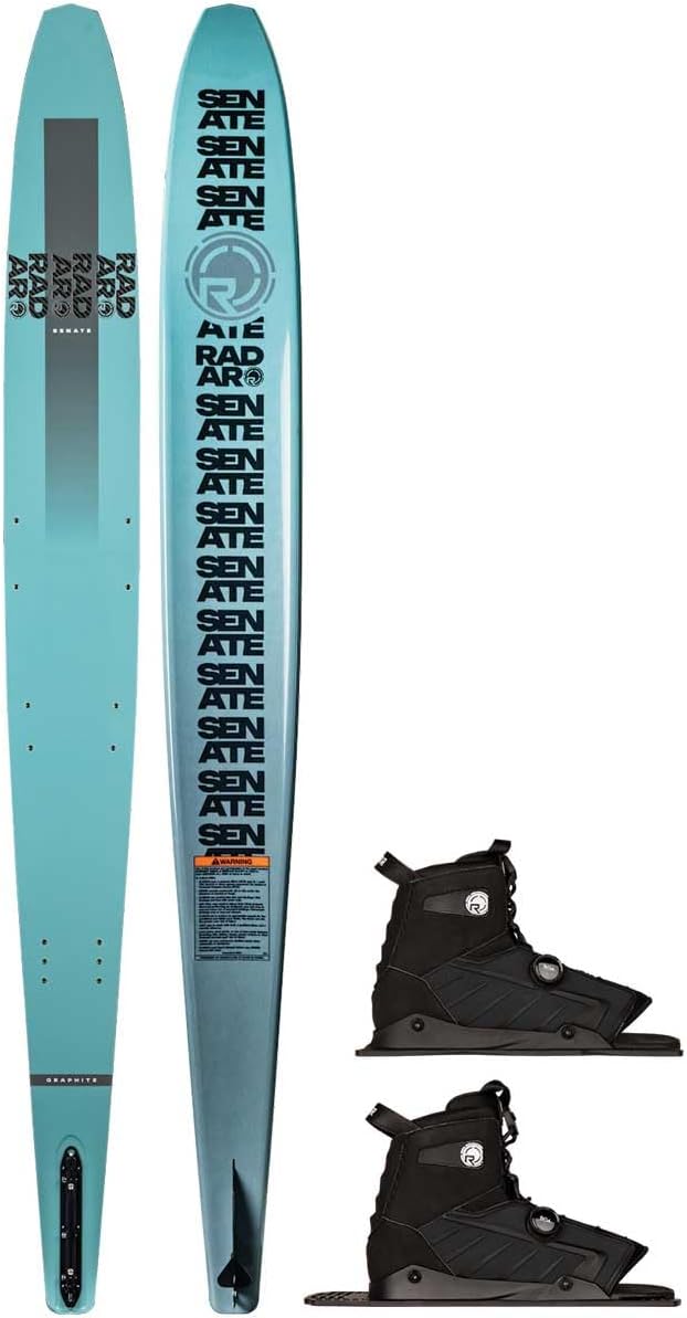 Radar Senate Graphite Water Ski 2026, 67", Vector BOA - Men's 7-11 - Double Boot