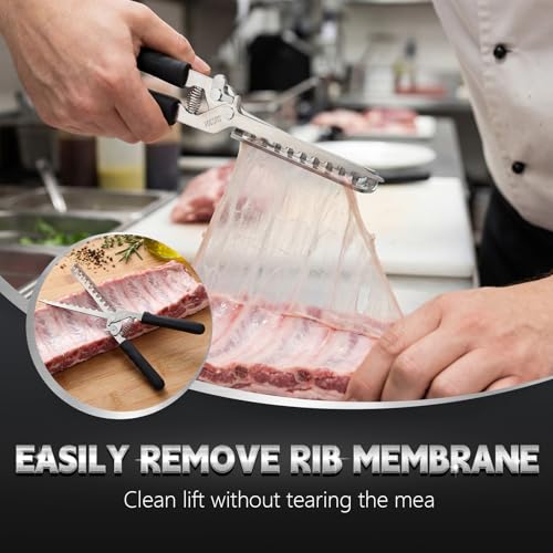 Herramienta para remover membrana de costillas de acero inoxidable miniatura 2