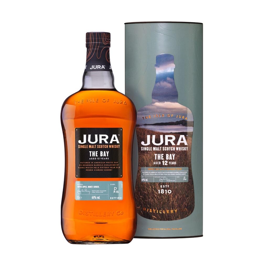 Jura THE BAY 12 Years Old Single Malt Scotch Whisky 44% Volume 1l in Geschenkbox Whisky
