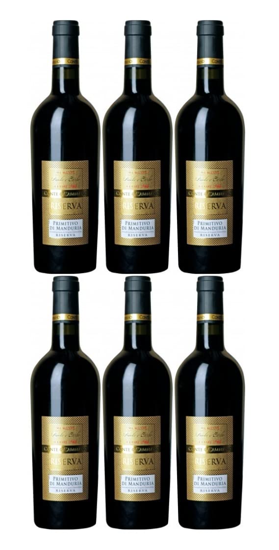 Conte di Campiano Rotwein Primitivo di Manduria Riserva D.O.C. (6 x 0,75 l)