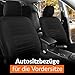 Upgrade4cars Autositzbezüge Vordersitze Schwarz | Auto-Schonbezüge Set Vorne für Fahrersitz & Beifahrer | Auto-Sitzbezug Universal | Autozubehör Geschenke für Frauen und Männer