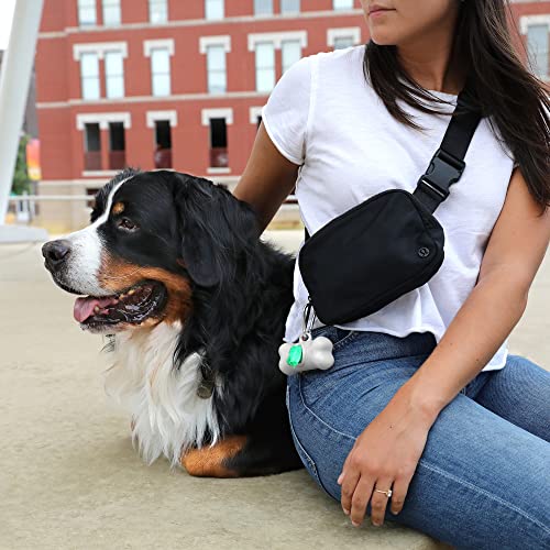 Image of Arm & Hammer Dog Bone Shape Dog Poop Bag Dispenser With 30 Count Plant-Based Poop Bags With Activated Baking Soda; 9 x 14 Inches; White