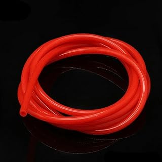 Manguera de goma flexible de 1 metro con diámetro interior de 1, 2, 3, 4, 5, 6, 7, 8, 9 y 10 mm, conector para agua y bebidas gaseosas de grado alimenticio, color rojo, diámetro interior de 7 mm, diá