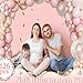 NUTTYBASH Pink Balloon Arch Kit 126 Pcs Light Pastel Pink Sand Balloon Garland Kit Include Macaron Orange Balloons for Wedding Birthday Baby Shower Gender Reveal Decorations