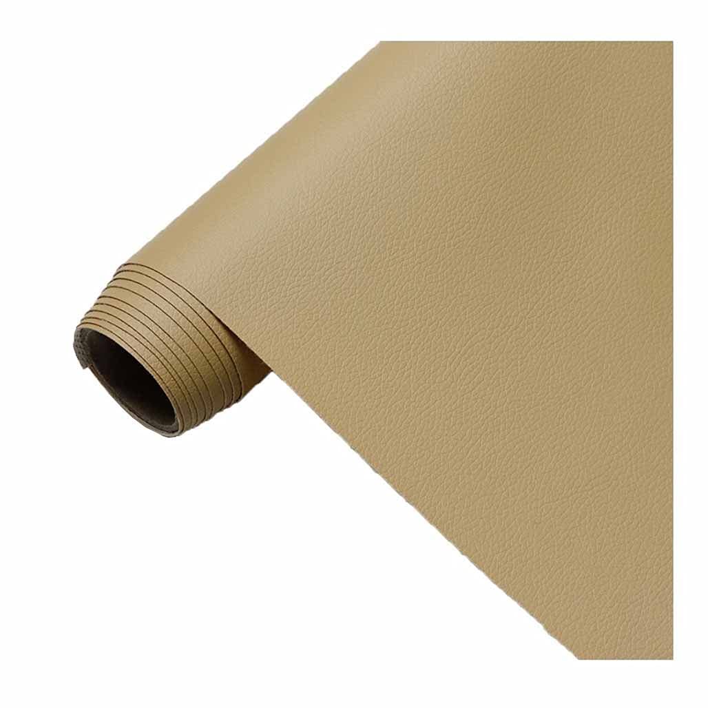 Tissu simili cuir kaki extensible 1.6x9m pour faux cuir fauteuil