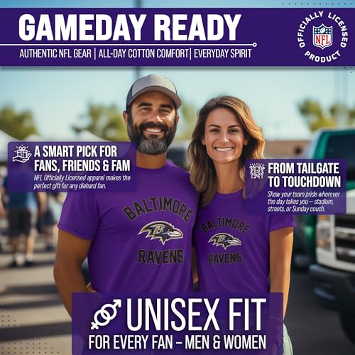 Image of NFL Gameday Cotton Blend T-Shirt for Men and Women - Licensed